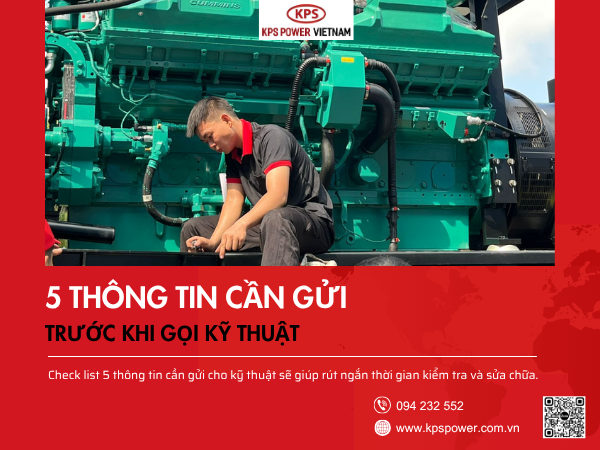 5 Thông Tin Cần Gửi Trước Khi Gọi Kỹ Thuật Sửa Chữa Máy Phát Điện