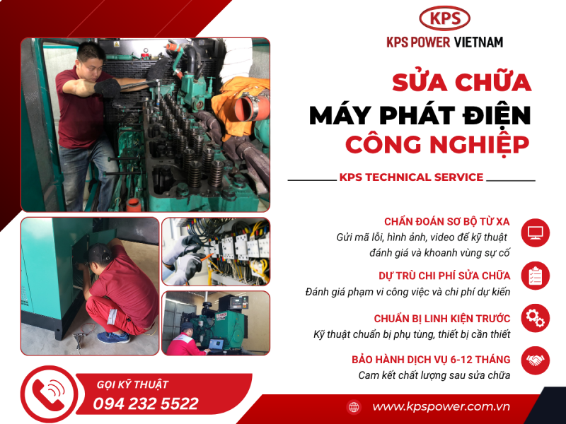 Dịch vụ sửa chữa máy phát điện công nghiệp KPS