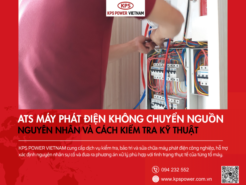 ATS máy phát điện không chuyển nguồn: Nguyên nhân và cách kiểm tra kỹ thuật