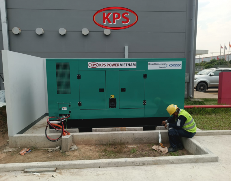 BÀN GIAO MÁY PHÁT ĐIỆN KOODEC 120kVA CHO CTY SANYO VIỆT NAM